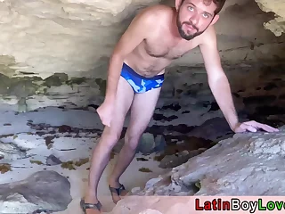 Mexican boys feast fag pride on the beach outdoor