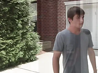 Johnny Swift entices Dustin Tyler outside his Building & fucks him wet