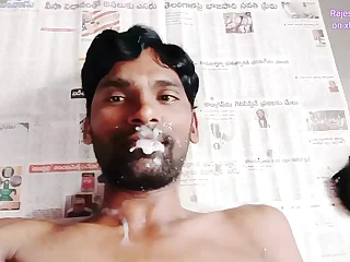 Indian fellow idolizes ginormous jizz-shotgun & gives a jizm tribute to successful guy