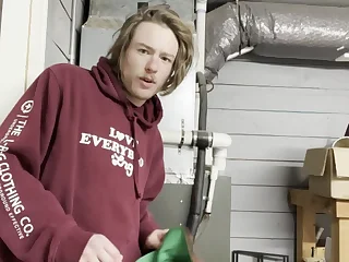 Yoursexyboi9 gets a rough shake-up from a big dick when caught in the act