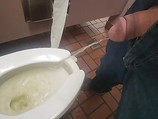 Madpisser takes a big dong in public like a champ - real pee action!