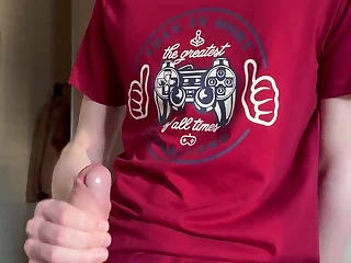 Watch Evgeny Twink's hot solo play with a massive cock and cumload